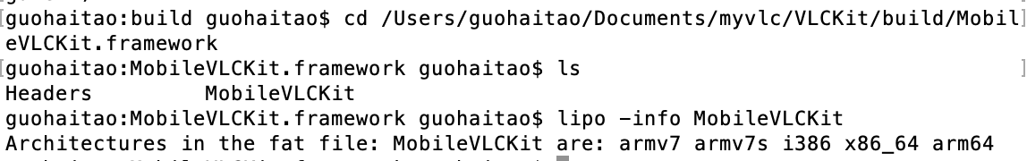 lipo -info MobileVLCKit.framework